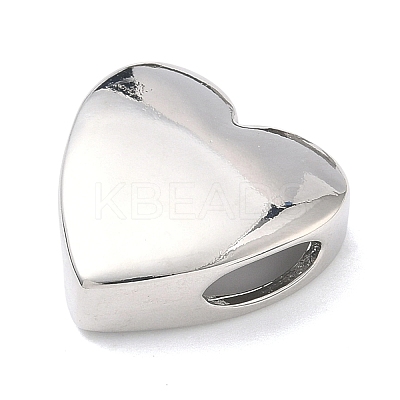 Heart Brass Slide Charms KK-P349-18B-P-1
