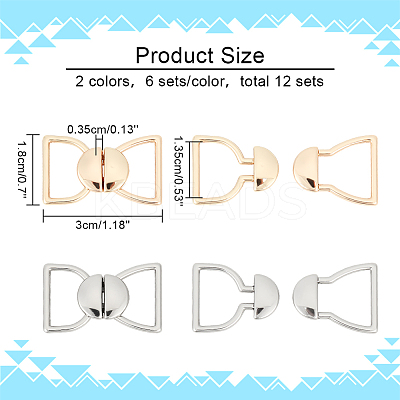 12Pcs 2 Colors Purse Locks FIND-WR0010-10-1