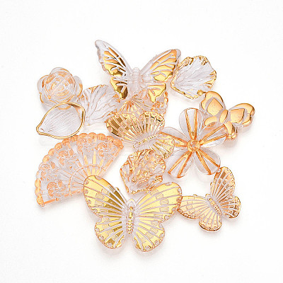 Transparent Acrylic Beads TACR-T028-27-1