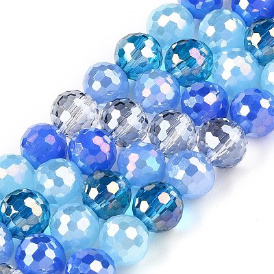 Electroplate Glass Bead Strands GLAA-Z006-01I-1