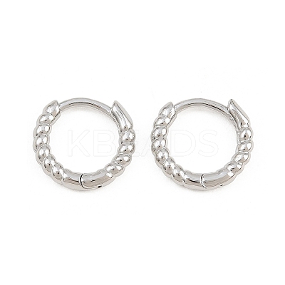 Brass Huggie Hoop Earrings KK-CBA8324-18D-P-1