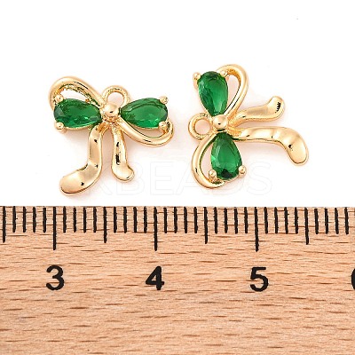Brass Micro Pave Cubic Zirconia Charms KK-S389-03G-02-1