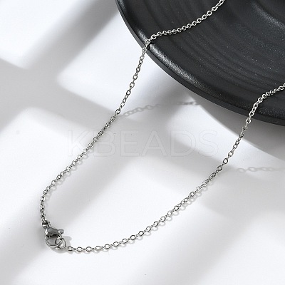 Non-Tarnish 304 Stainless Steel Cable Chains Necklace for Men Women NJEW-N050-A02-S15-1
