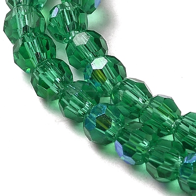 Electroplate Transparent Glass Beads Strands LS-EGLA-A035-T3mm-L18-1