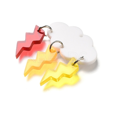 Opaque Acrylic Pendants OACR-L019-03B-1