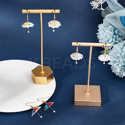 3 Pairs 3 Colors 3D Umbrella Acrylic Dangle Earrings EJEW-AN0002-97-1
