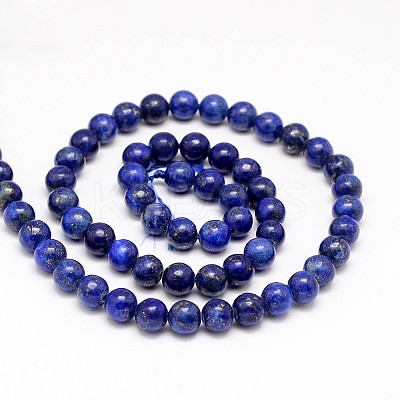 Natural Lapis Lazuli Round Beads Strands LS-G-I181-10-10mm-1
