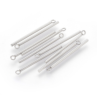 Tarnish Resistant 202 Stainless Steel Pendants STAS-F186-03P-1.5x30mm-1
