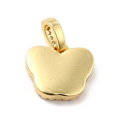 Brass Micro Pave Cubic Zirconia Charms KK-C009-02E-1