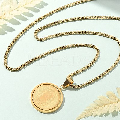 201 Stainless Steel Pendant Necklaces NJEW-Z058-01G-1