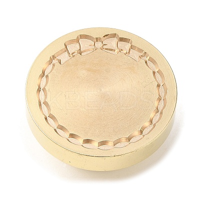 Golden Plated Wax Seal Brass Stamp Head AJEW-C031-01E-1