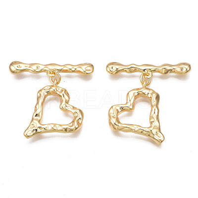 Brass Toggle Clasps KK-N233-142LG-1
