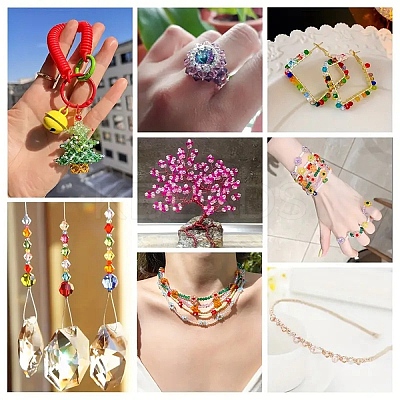 10Strands 10 Colors Transparent Painted Glass Beads Strands DGLA-YW0001-39A-1