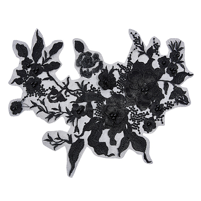 3D Flower Organgza Polyester Embroidery Ornament Accessories DIY-WH0297-20B-1