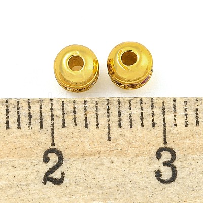Rack Plating Brass Micro Pave Cubic Zirconia Spacer Beads KK-F089-37G-1