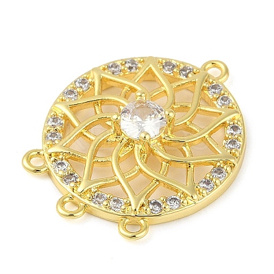 Brass Pave Clear Cubic Zirconia Chandelier Component Links KK-L219-23G-1