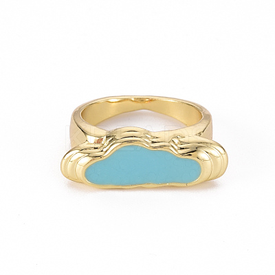 Alloy Enamel Wide Band Rings RJEW-N034-003-RS-1