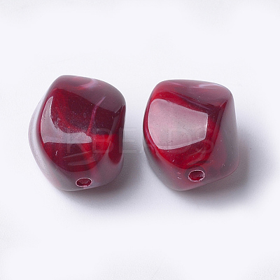 Acrylic Beads X-OACR-T007-08E-1