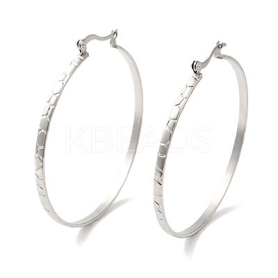 Non-Tarnish 304 Stainless Steel Hoop Earrings for Women EJEW-Z066-02P-1