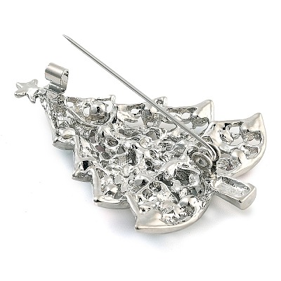 Christmas Theme Alloy Colorful Rhinestone Brooches JEWB-S022-02C-P-1