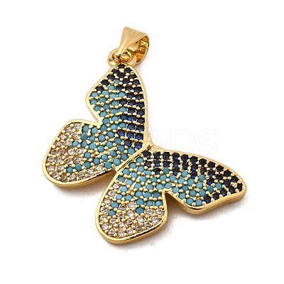 Brass Micro Pave Cubic Zirconia Pendants KK-I360-023G-01-1-1