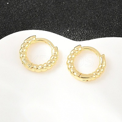 Brass Huggie Hoop Earrings KK-CBA8324-18E-G-1