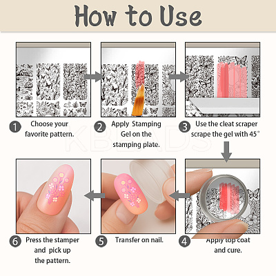 Plastic Nail Art Image Templates AJEW-UN0002-49E-1
