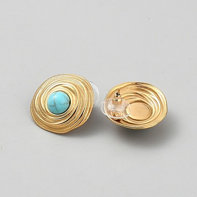 304 Stainless Steel Vortex Spiral Stud Earrings EJEW-WH0020-34-1
