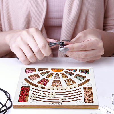 Wood Bead Design Board TOOL-WH0052-06-1