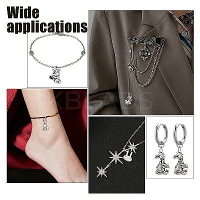 115Pcs 8 Style Tibetan Style Alloy Pendants TIBE-CA0001-18-1