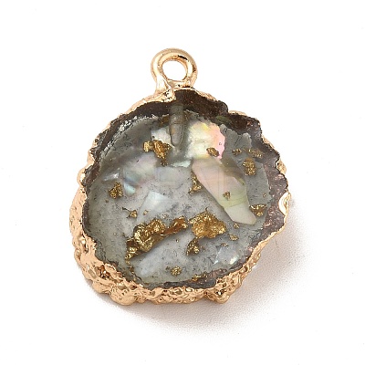 Transparent Resin Pendants CRES-F022-03D-1