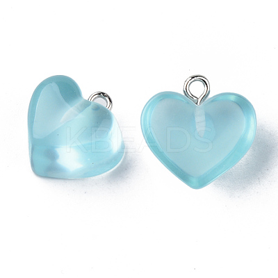 Transparent Resin Pendants X-RESI-R429-30J-1