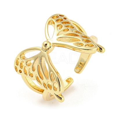 Brass Open Cuff Rings RJEW-I100-02G-1