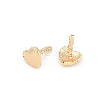 Heart Brass Head Pins KK-U051-02G-01-1