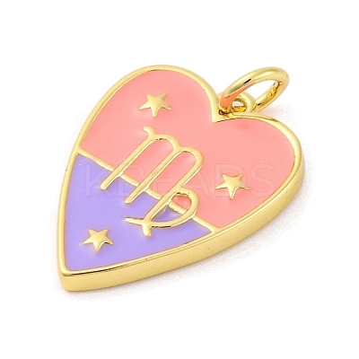 Brass Enamel Pendants KK-Z077-01G-09-1