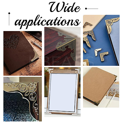100Pcs 10 Styles Iron Book Corner Guards FIND-PH0020-50-1