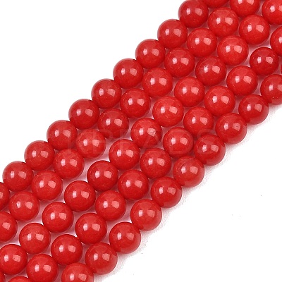 Dyed Natural White Jade Beads Strands GG-CBAD029-A09-6mm-1