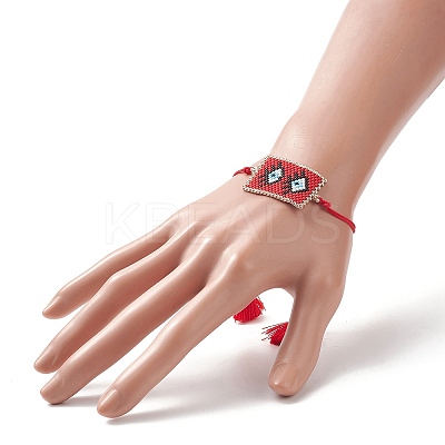 Handmade Japanese Seed Rectangle Braided Bead Bracelets BJEW-MZ00022-02-1