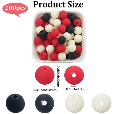 Rubberized Style Imitated Silicone Acrylic Beads MACR-PA0001-06C-05-1