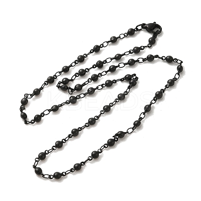 304 Stainless Steel Ball Link Chain Necklaces NJEW-L173-023EB-1