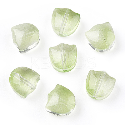 Spray Painted Transparent Glass Beads GLAA-T022-26-A03-1