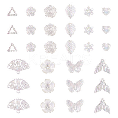 182Pcs 100G Transparent Acrylic Beads OACR-TA0003-66A-1