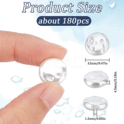 2 Strands ABS Plastic Imitation Pearl Beads Strands KY-SC0002-08-1
