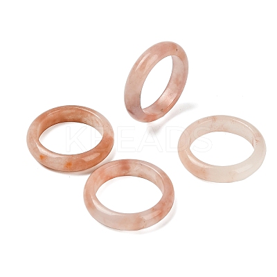 Natural Xinjiang Golden Silk Jade Finger Rings for Women RJEW-G360-01B-1