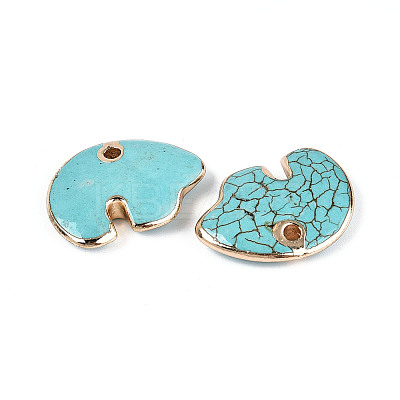 Dyed Synthetic Turquoise Zuni Bear Pendants TURQ-T004-24-1