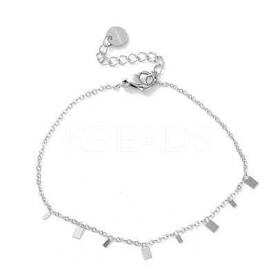 304 Stainless Steel Cable Chain Bracelets for Women BJEW-A036-21P-1