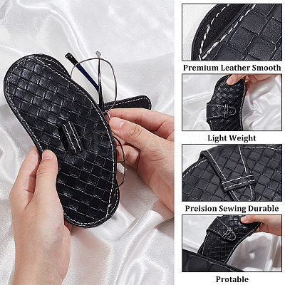 1Pc PU Leather Eyelasses Storage Bag AJEW-CN0002-61D-1