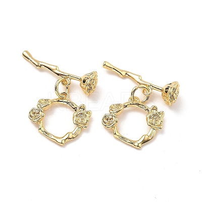 Brass Toggle Clasps KK-B129-20G-1
