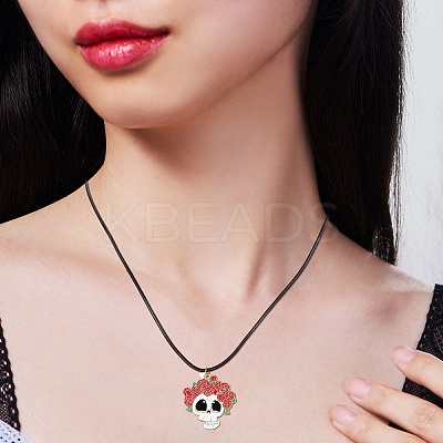 30Pcs 15 Style Halloween Alloy Enamel Pendants Sets ENAM-SZ0004-16-1