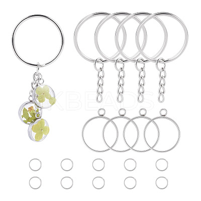 5Pcs 304 Stainless Steel Open Back Bezel Pendants STAS-TAD0001-01C-1